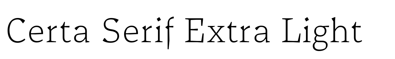 Certa Serif Extra Light